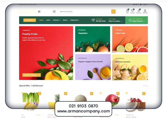 اهمیت طراحی سایت فروشگاه محصولات ارگانیک