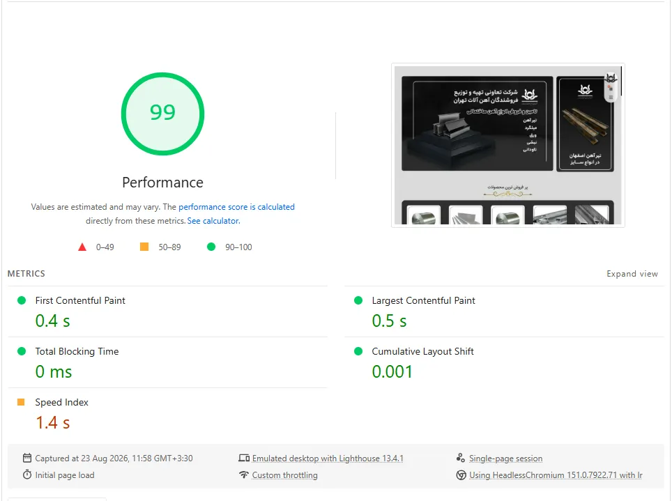 Page Speed